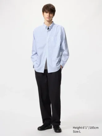 Chemise unisexe en popeline | Boutonnée | À carreaux