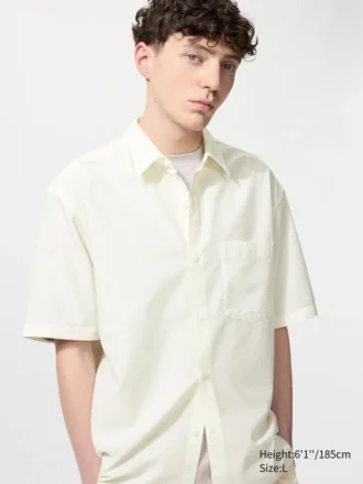 Chemise unisexe en seersucker | Manches courtes