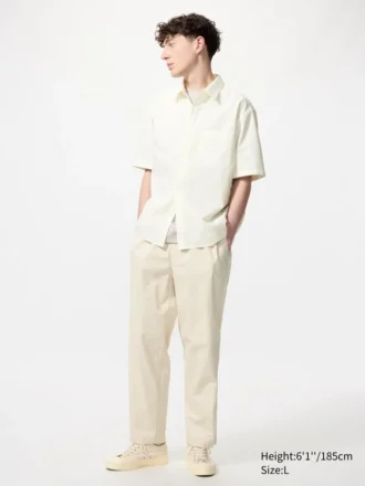Chemise unisexe en seersucker | Manches courtes