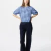 Chemisier ample en seersucker pour femme | Vichy Chemisier ample en seersucker pour femme | Vichy