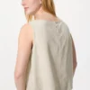 Chemisier en mélange de lin pour femme | Sans manches Chemisier en mélange de lin pour femme | Sans manches