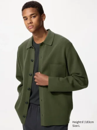 Gilets de chemise unisexes à col chemise et côtes milanaises