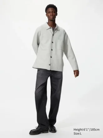 Gilets de chemise unisexes à col chemise et côtes milanaises