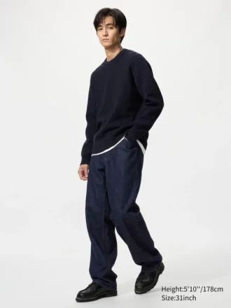 Jeans droit large pour homme | Grand