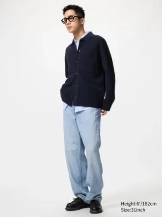 Jeans droit large pour homme | Grand