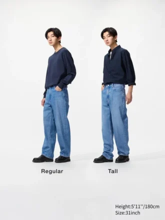 Jeans droit large pour homme