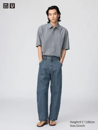 Jeans large fuselé pour homme
