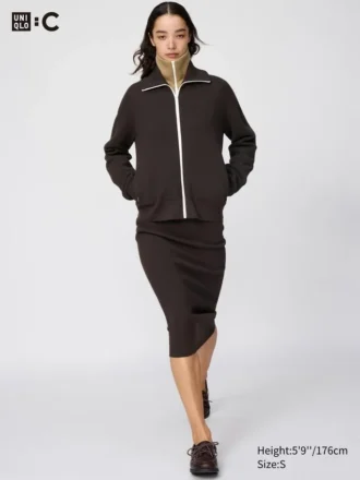 Jupe à côtes milanaises lavable pour femme