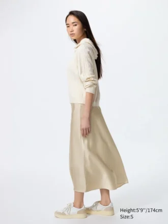 Jupe en satin pour femme