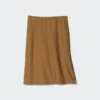 Jupe midi en mélange de lin pour femme | Shorts Jupe midi en mélange de lin pour femme | Shorts