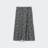 Jupe midi imprimée à fente pour femme Jupe midi imprimée à fente pour femme