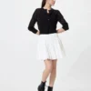 Jupe volumineuse en seersucker pour femme