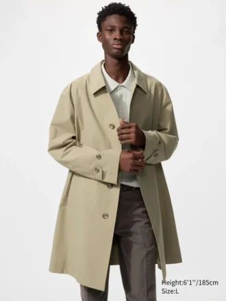 Manteau à simple boutonnage pour homme