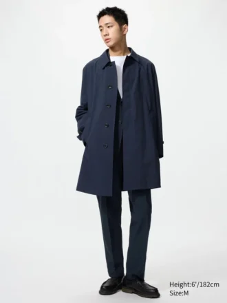 Manteau à simple boutonnage pour homme