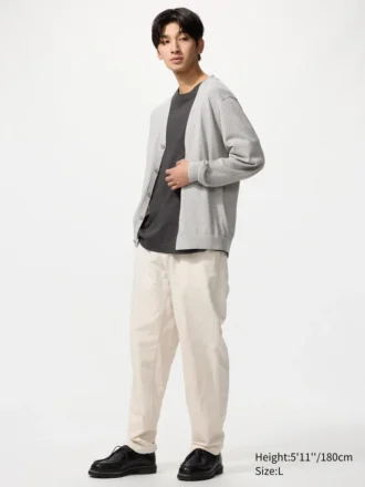 Pantalon ample en mélange de lin pour homme