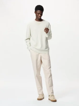 Pantalon ample unisexe en mélange de lin