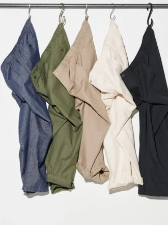 Pantalon ample unisexe en mélange de lin