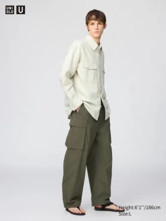 Pantalon cargo large unisexe