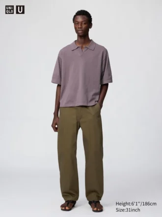 Pantalon chino large pour homme