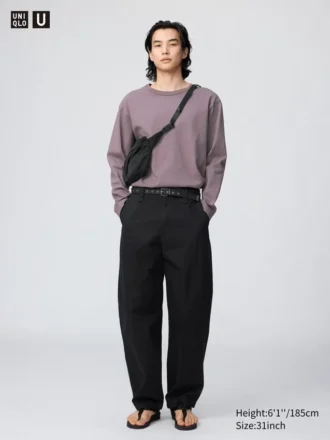Pantalon chino large pour homme