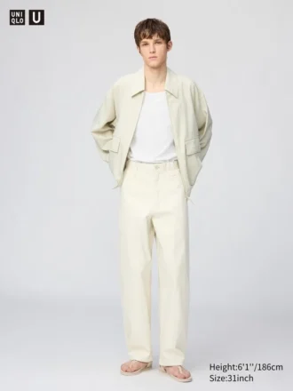 Pantalon chino large pour homme
