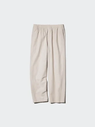 Pantalon court pour homme en mélange de lin | Rayé