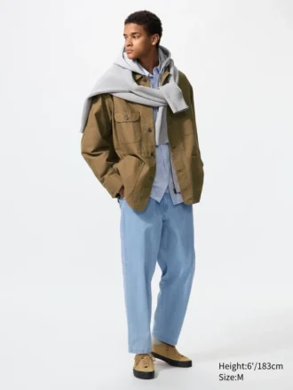 Pantalon de cheville extensible unisexe | Denim