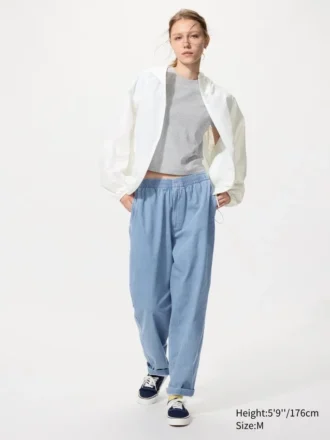 Pantalon de cheville extensible unisexe | Denim