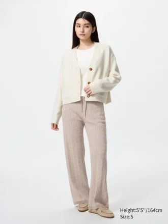 Pantalon en maille torsadée lavable pour femme Pantalon en maille torsadée lavable pour femme