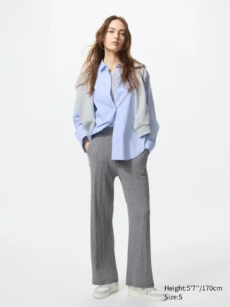 Pantalon en maille torsadée lavable pour femme Pantalon en maille torsadée lavable pour femme