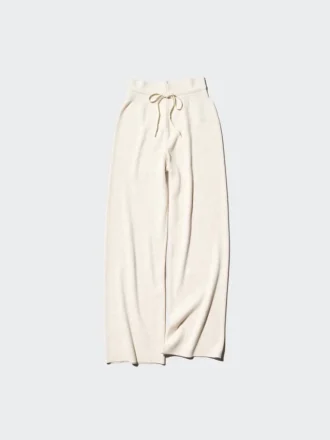 Pantalon en tricot côtelé lavable pour femme