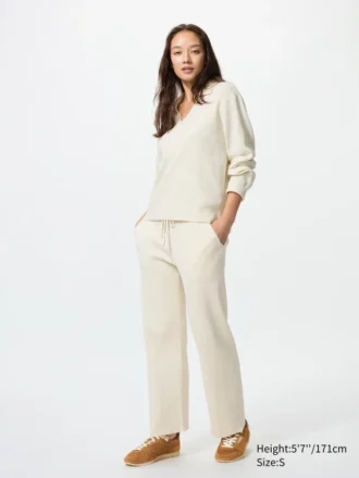 Pantalon en tricot côtelé lavable pour femme Pantalon en tricot côtelé lavable pour femme