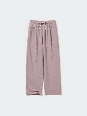 Pantalon facile à porter en mélange de lin pour femme