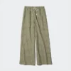 Pantalon facile à porter en mélange de lin pour femme | Rayé Pantalon facile à porter en mélange de lin pour femme | Rayé