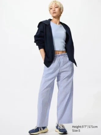 Pantalon facile pour femme | Rayé
