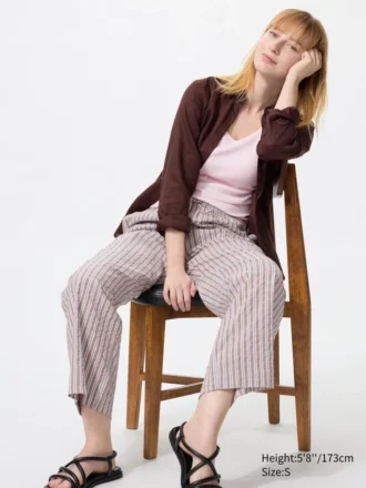 Pantalon facile pour femme | Rayé