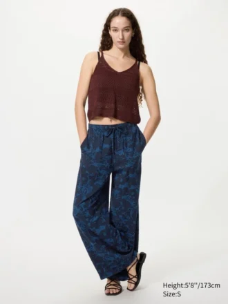Pantalon fluide pour femme | Fleur