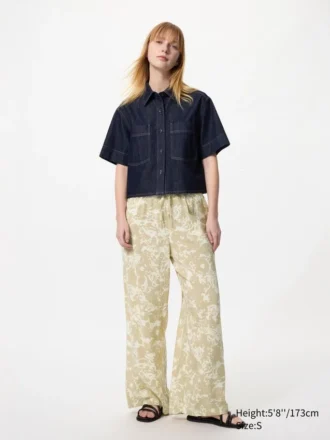 Pantalon fluide pour femme | Fleur