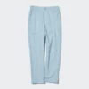 Pantalon fuselé en lin et coton pour femme