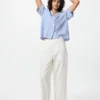 Pantalon fuselé en lin et coton pour femme Pantalon fuselé en lin et coton pour femme