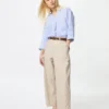 Pantalon fuselé en lin et coton pour femme Pantalon fuselé en lin et coton pour femme