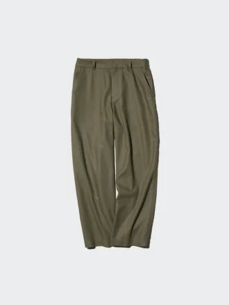 Pantalon fuselé en lin et coton pour femme