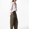 Pantalon fuselé en lin et coton pour femme | Grande taille Pantalon fuselé en lin et coton pour femme | Grande taille