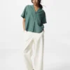 Pantalon fuselé en lin et coton pour femme | Grande taille Pantalon fuselé en lin et coton pour femme | Grande taille