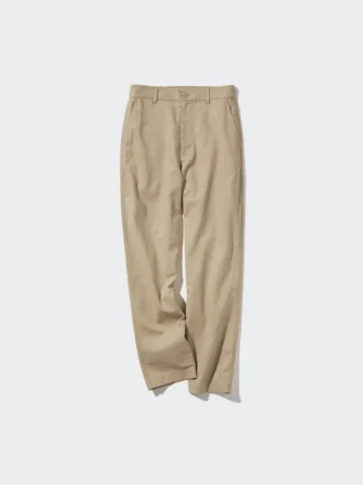 Pantalon fuselé en lin et coton pour femme | Grande taille