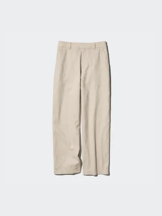Pantalon fuselé en lin et coton pour femme | Grande taille
