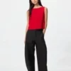 Pantalon large en jersey pour femme