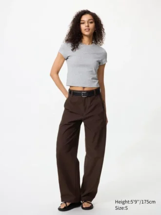 Pantalon large en jersey pour femme | Grande taille