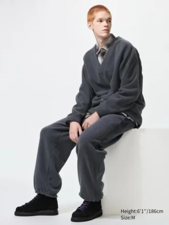 Pantalon large en polaire unisexe