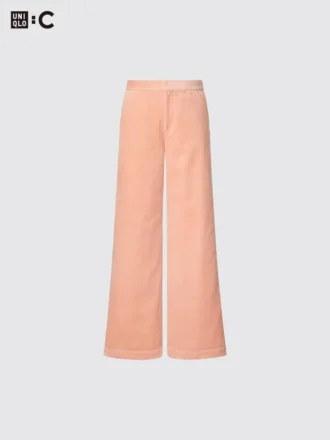 Pantalon large en velours côtelé pour femme
